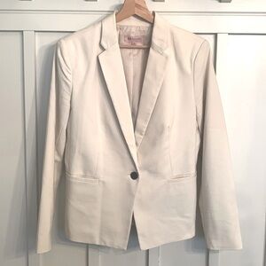 Philosophy cream one button blazer